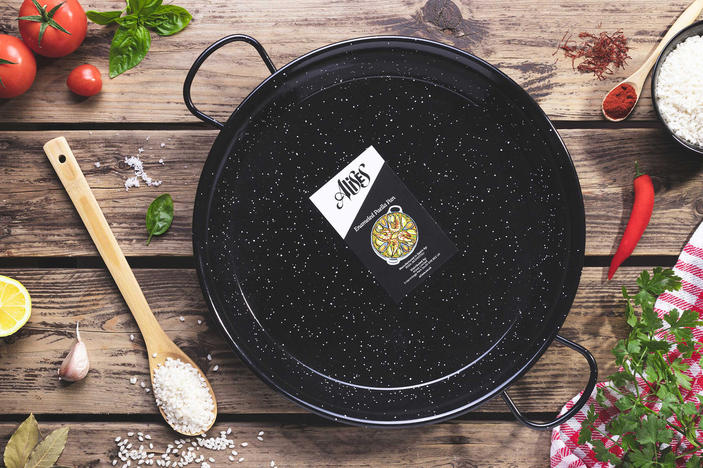 Enamelled Anti-Rust Steel Paella Pan